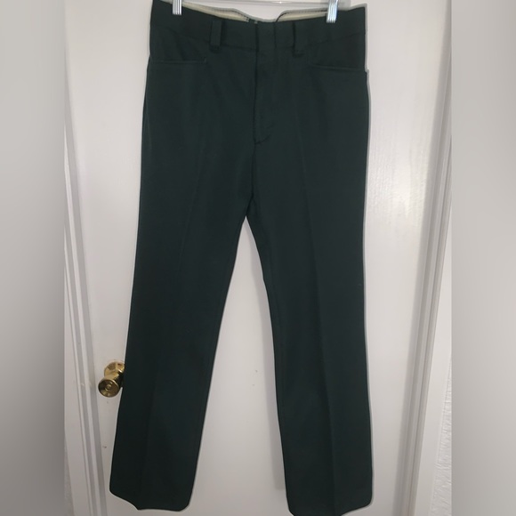 Levi's Other - Levi's Vintage Panatela Leisure Suit Pants 60s 70s Dark Green Boot Bell Flare